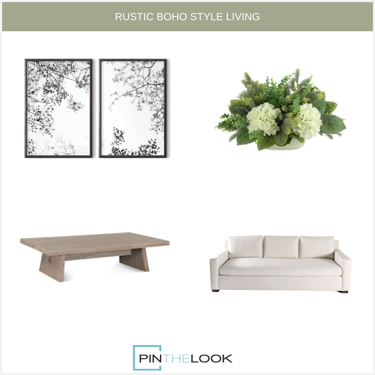 Modern Matte Driftwood Coffee Table