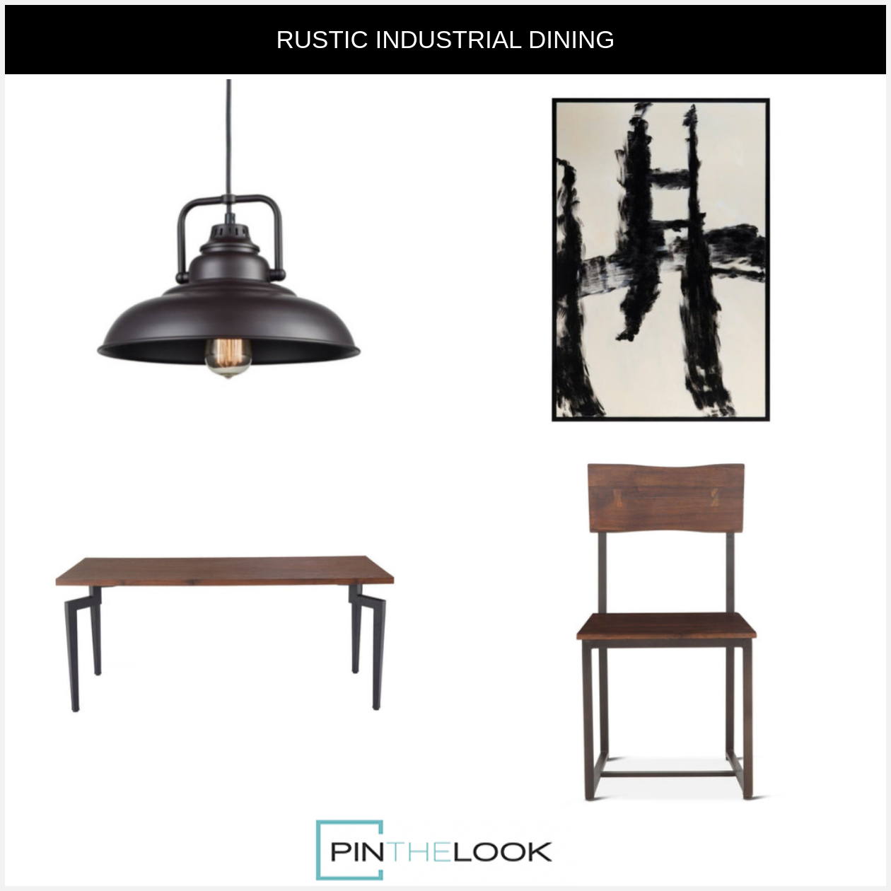 Industrial Walnut Dining Table