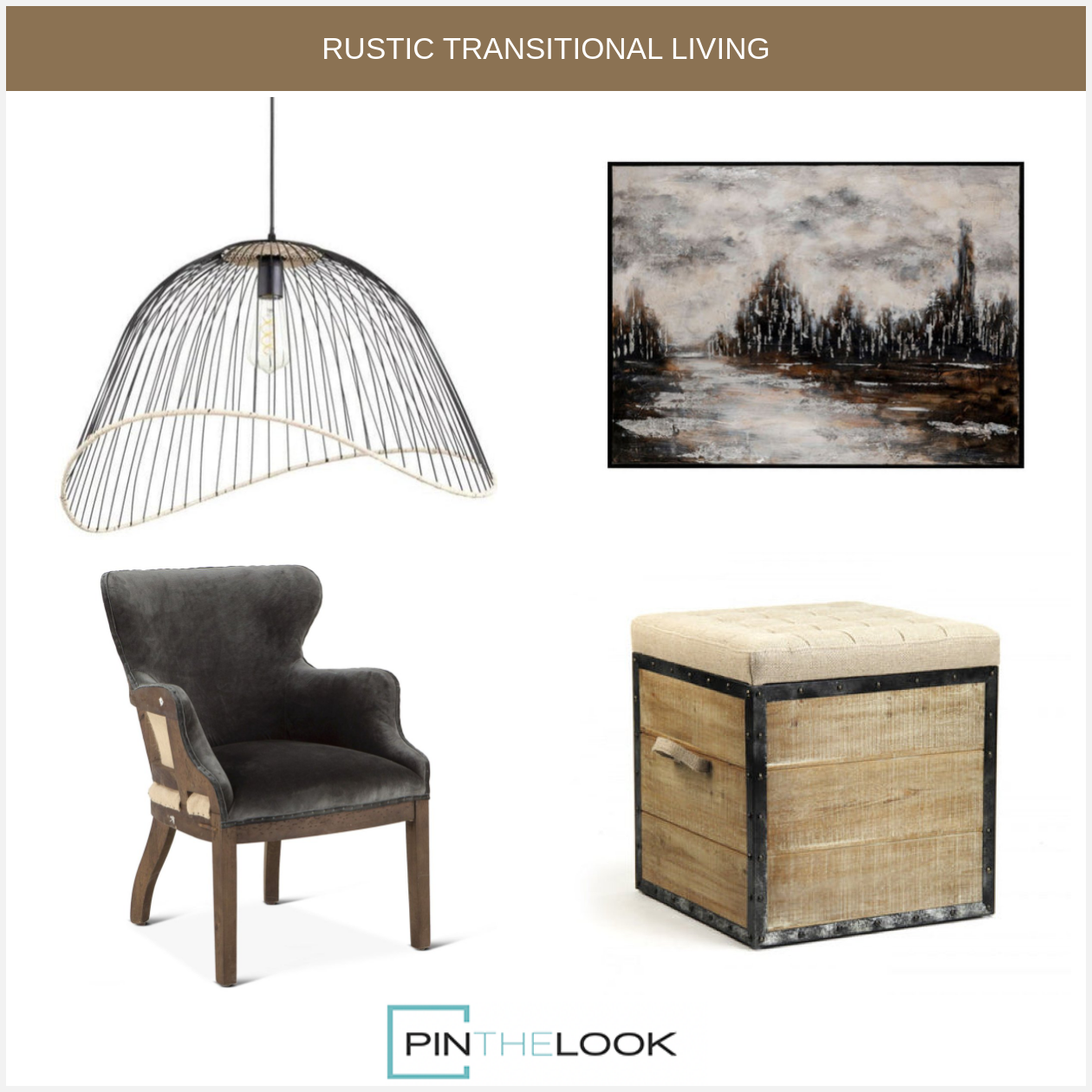 Rustic Wood Crate Stool