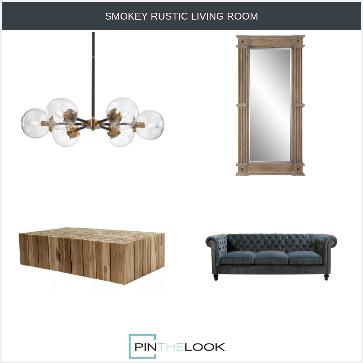 Midcentury Modern 6-Light Chandelier
