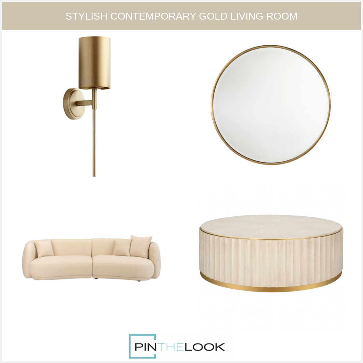 Curved Cream Organic Sofa