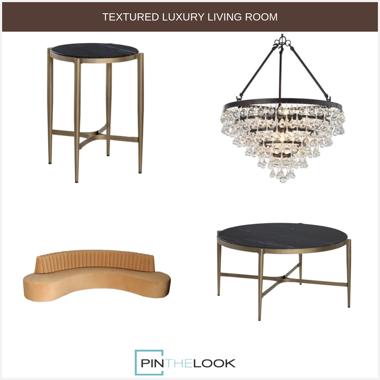 Antique Gold Round Accent Table