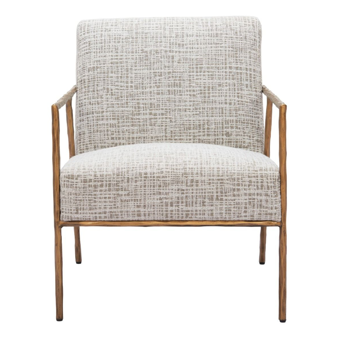 Beige Frost Gold Accent Chair