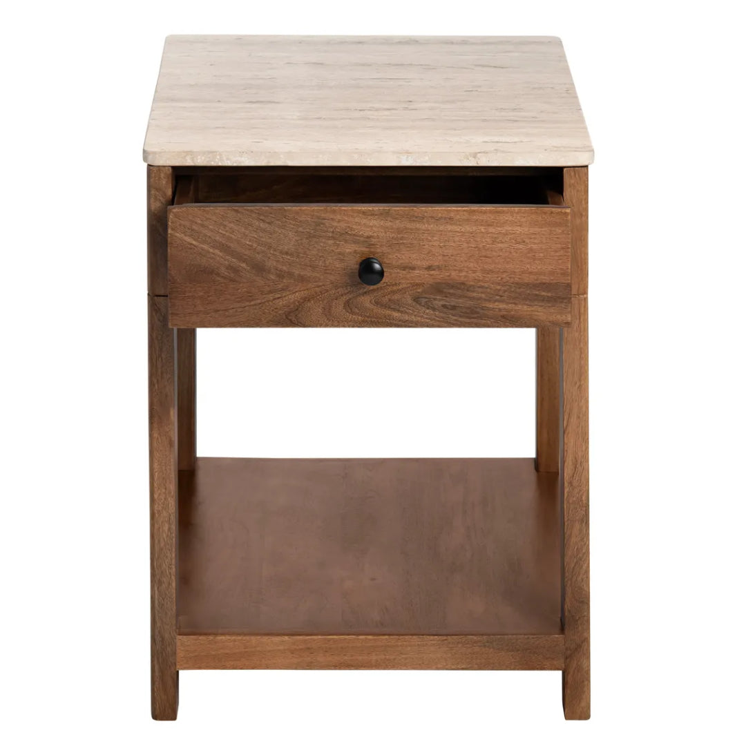 Rich Brown Accent Table