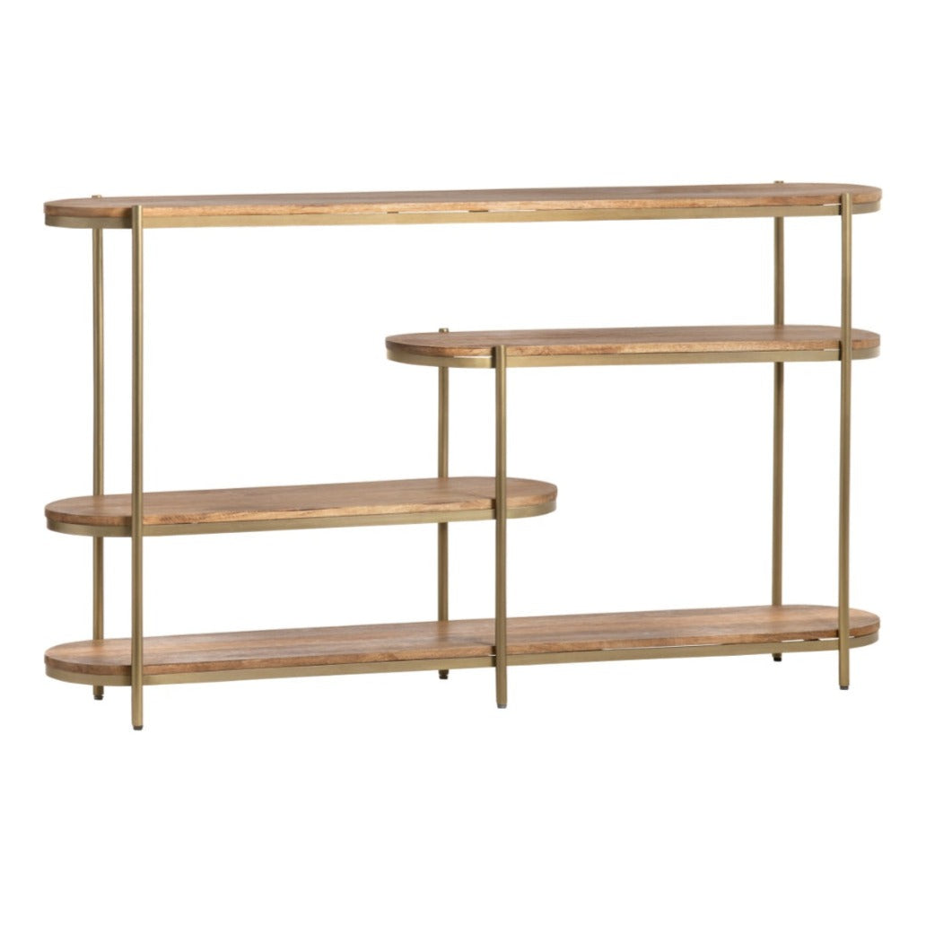 Retro Oblong Shelf Console Table