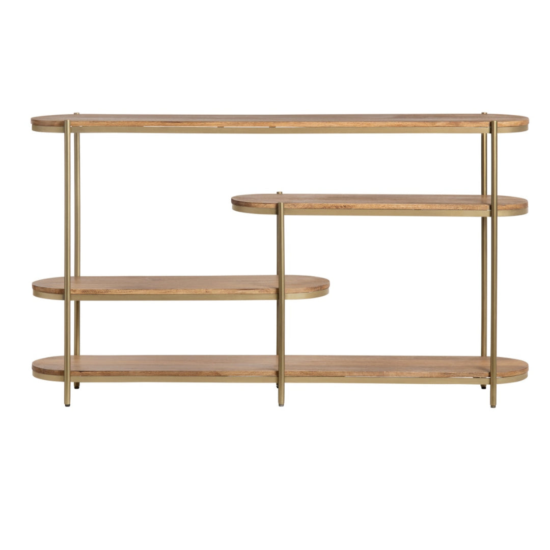 Retro Oblong Shelf Console Table