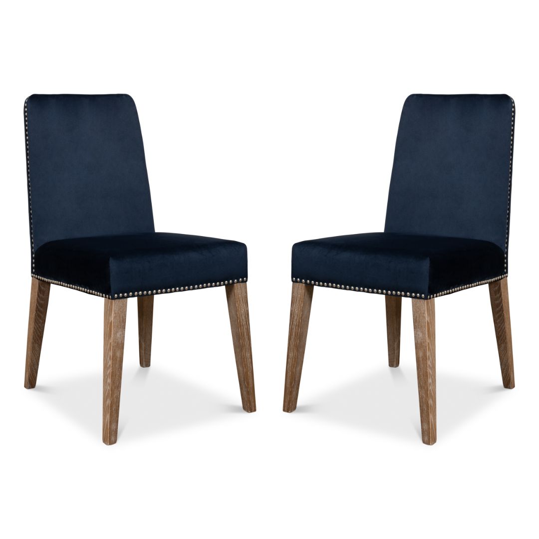Navy Blue Upholstered Side Chair