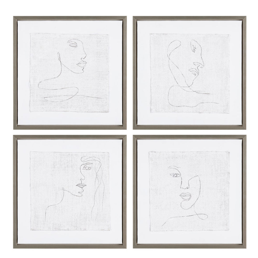 Picasso Style Abstract Portraits - Set of 4