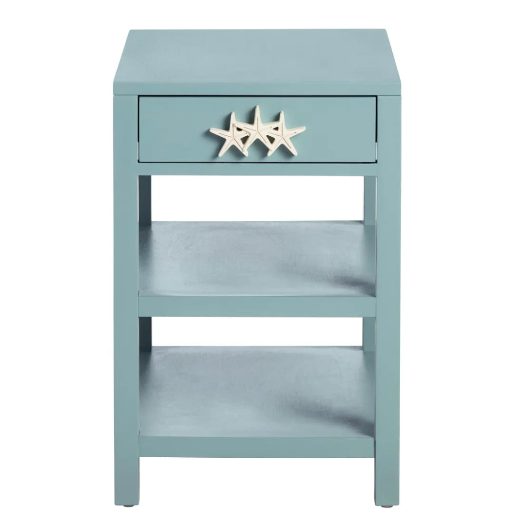 Turquoise Beachside Accent Nightstand