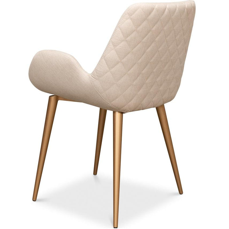 Modern Gold & Linen Chairs