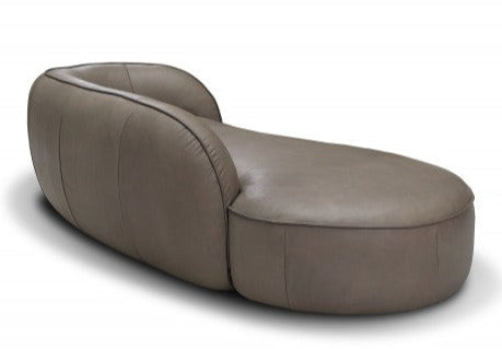 Nuvola Tan Leather Curved Sofa