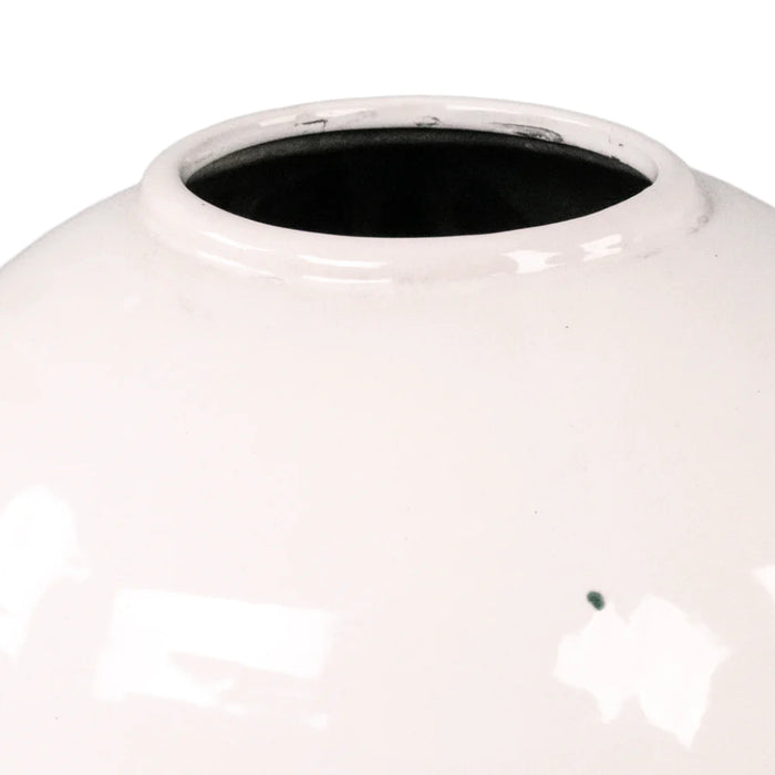 Transitional Ceramic White Vase