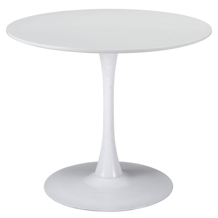 Round All-White Dining Table