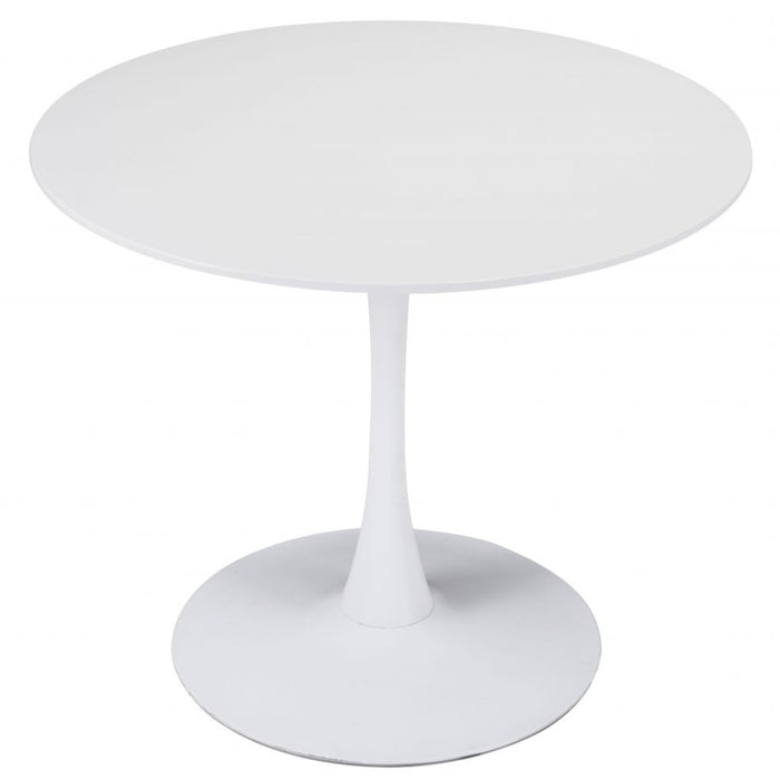 Round All-White Dining Table