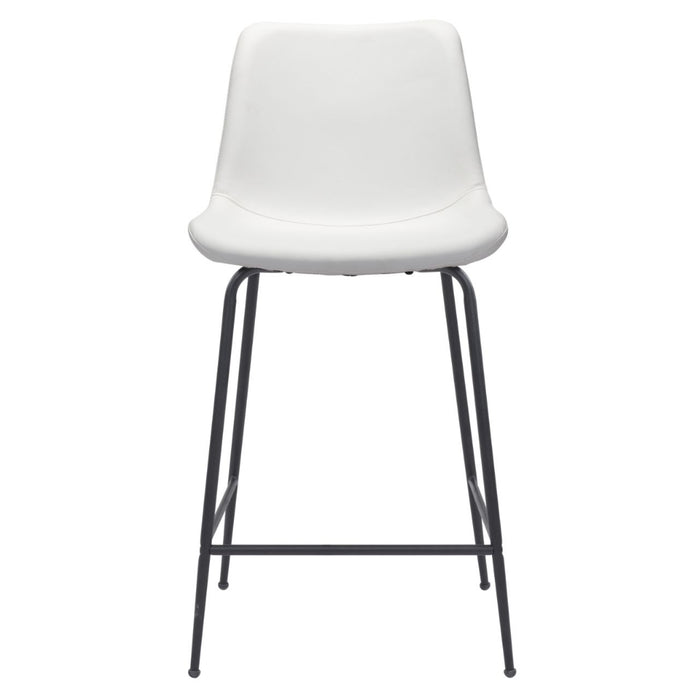 Mid-Century modern White Counter Stool