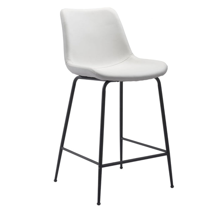 Mid-Century modern White Counter Stool