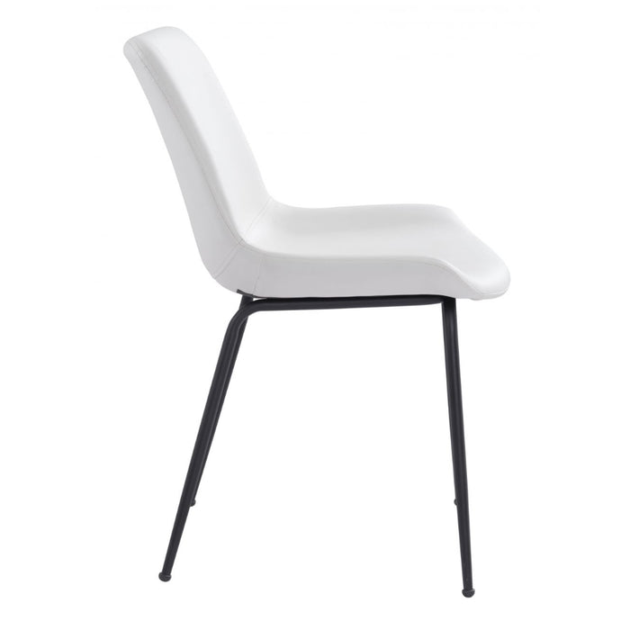 Mid-Century Modern White Dining Chair