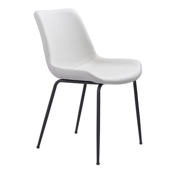 Mid-Century Modern White Dining Chair