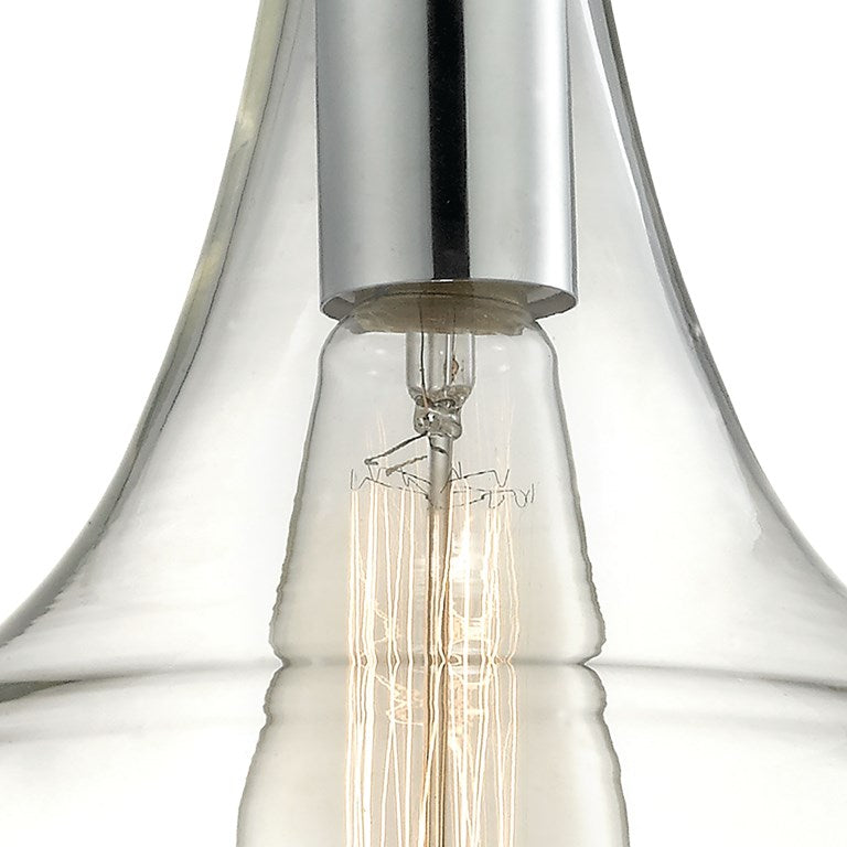 Orbital Chrome Glass Pendant