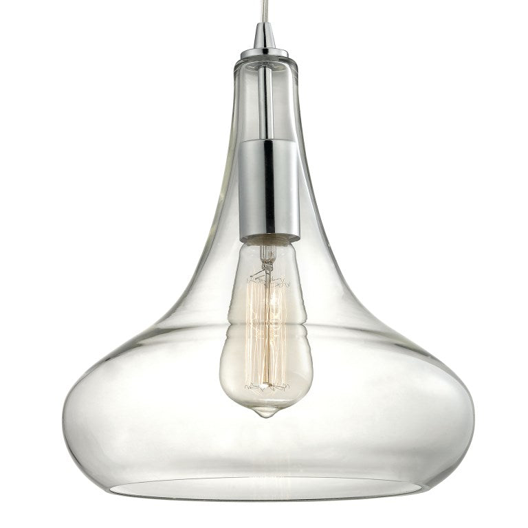 Orbital Chrome Glass Pendant