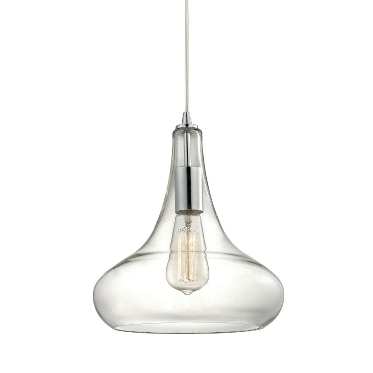 Orbital Chrome Glass Pendant