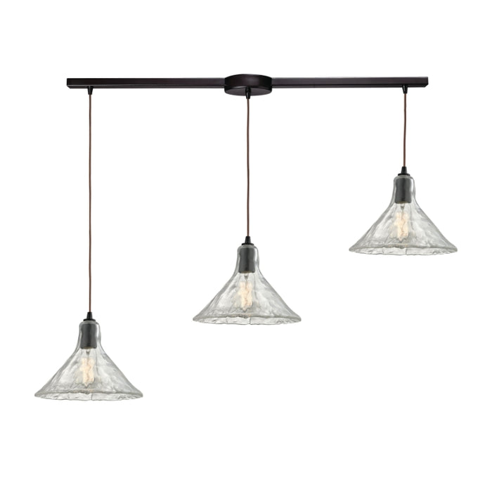 Rippled Clear Shades Pendant Light