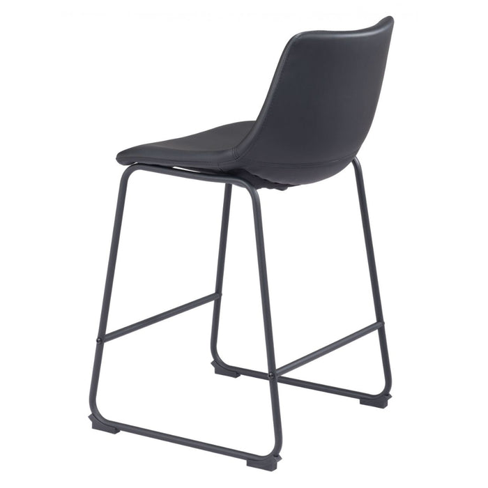 Slim Black Counter Stool