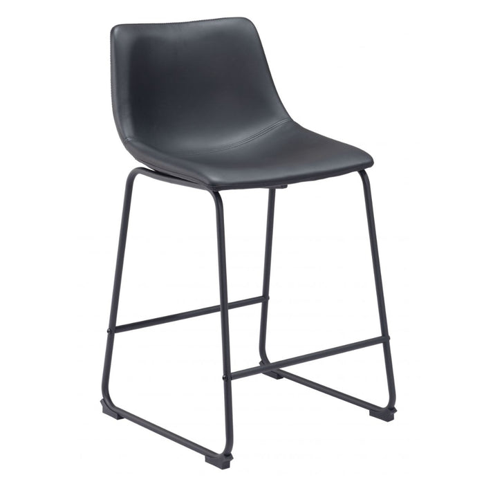 Slim Black Counter Stool