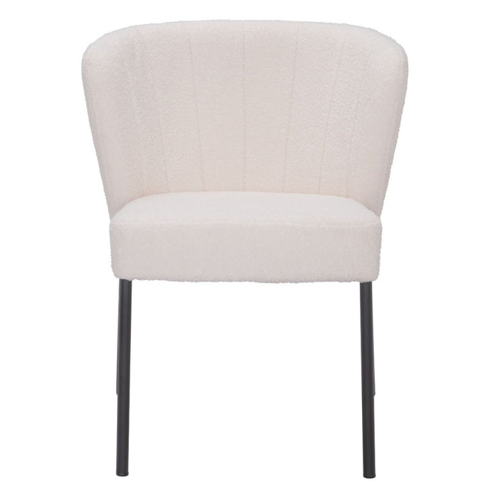 Cream Fan Back Dining Chair