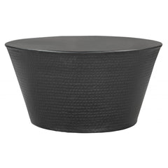 Geometric Round Black Coffee Table