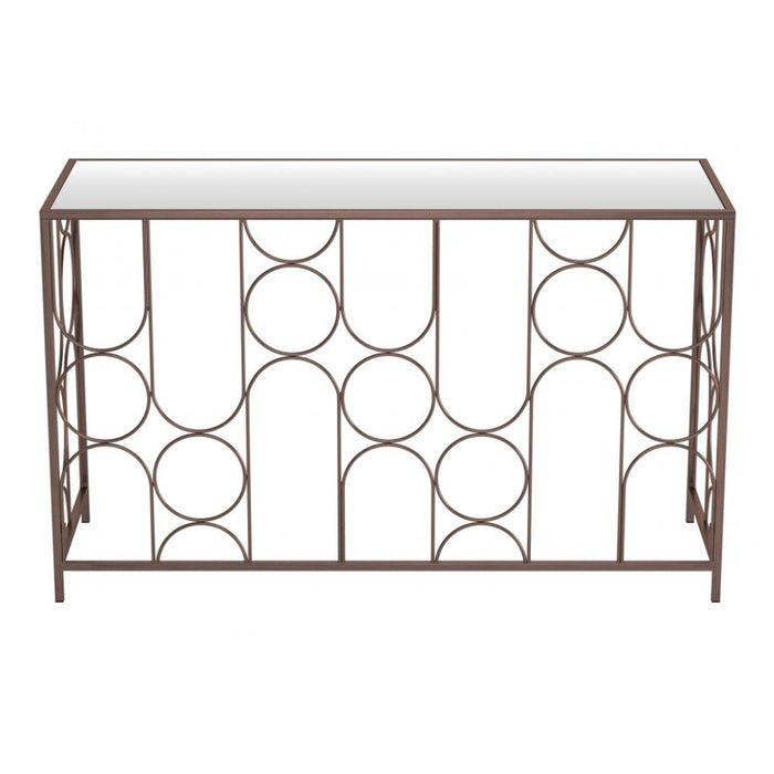 Bronze Glass Console Table