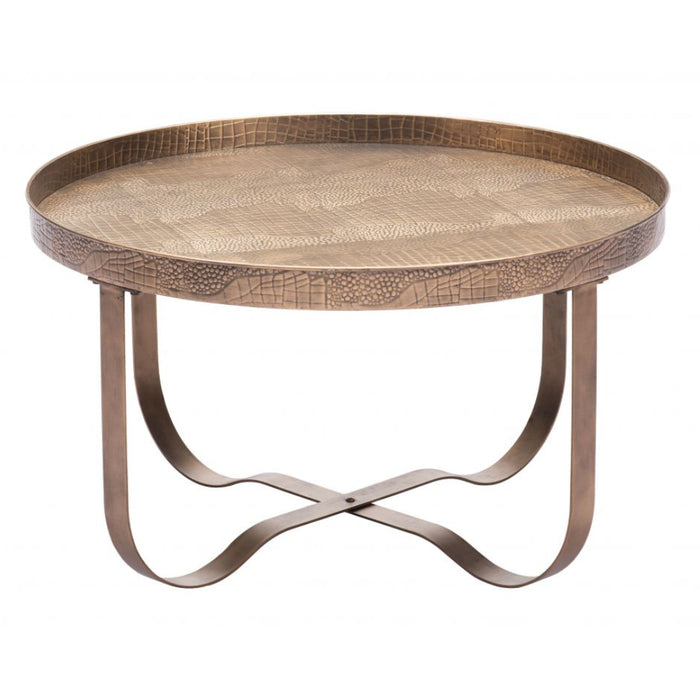 Round Brass Steel Coffee Table