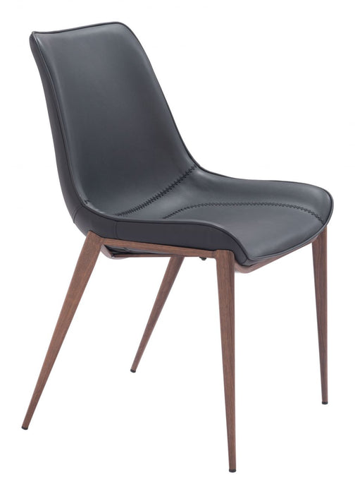 Magnus Black Faux Leather Chair