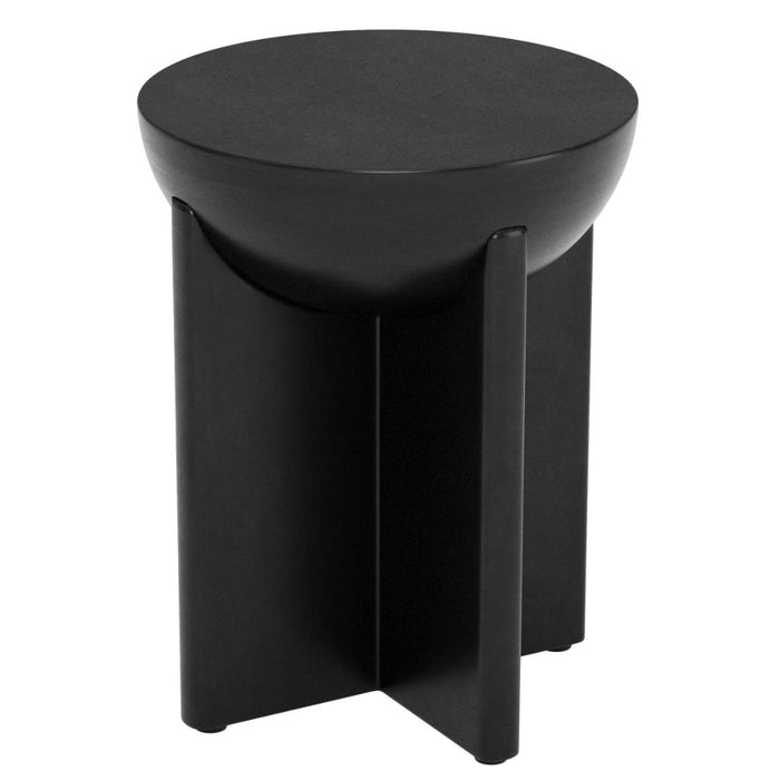 Solid Black Side Table