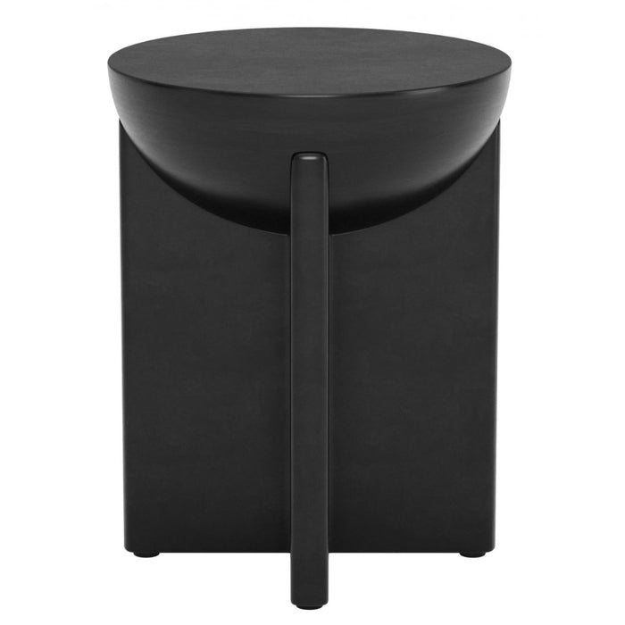 Solid Black Side Table