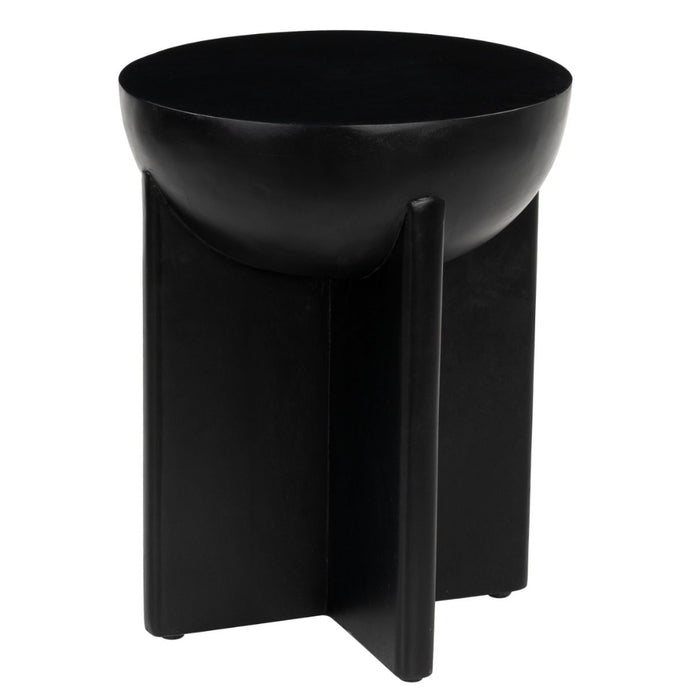 Solid Black Side Table