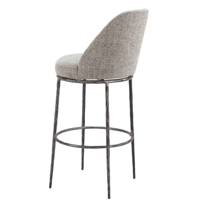 Modern Gray Swivel Barstool