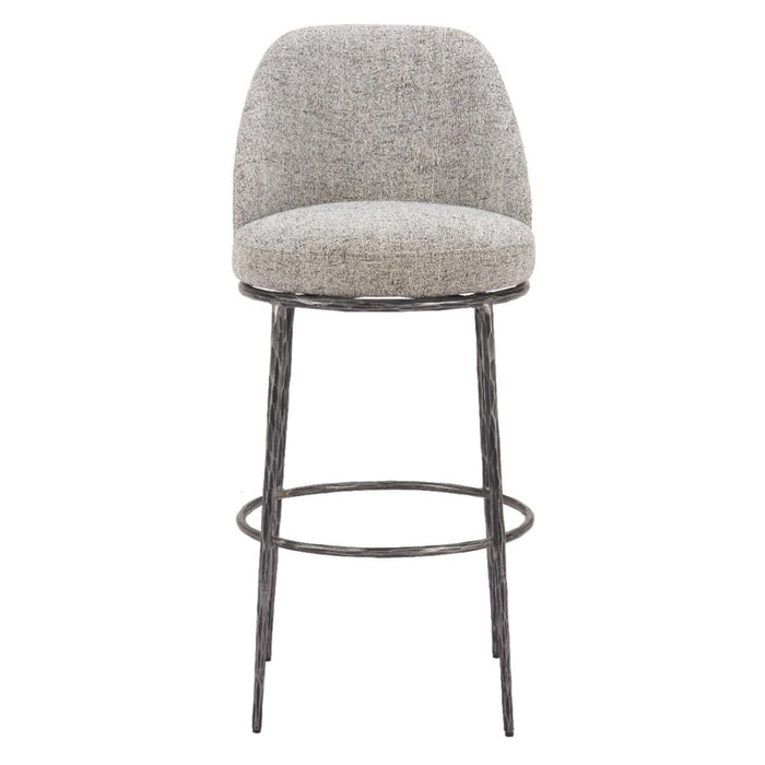 Modern Gray Swivel Barstool