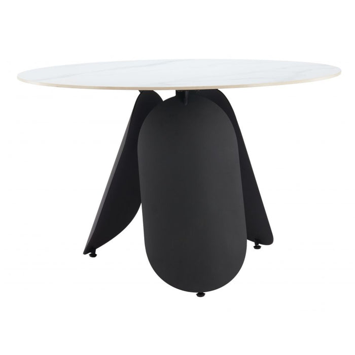 Focal White & Black Dining Table