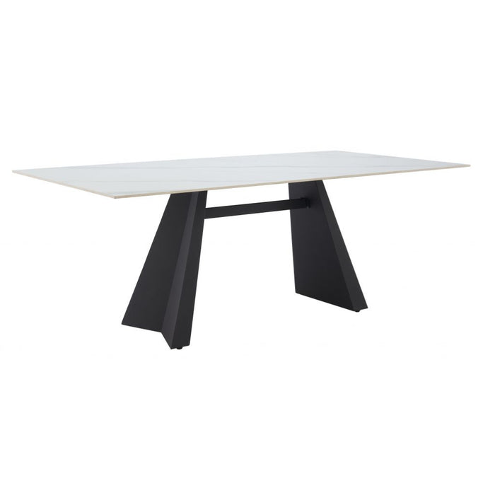 Lure White & Black Dining Table