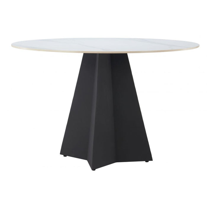 Oval Sintered Stone White Dining Table