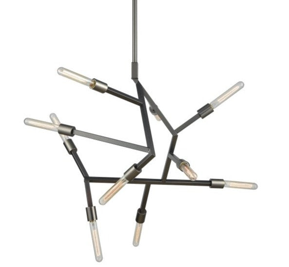 Modern Dark Graphite Chandelier