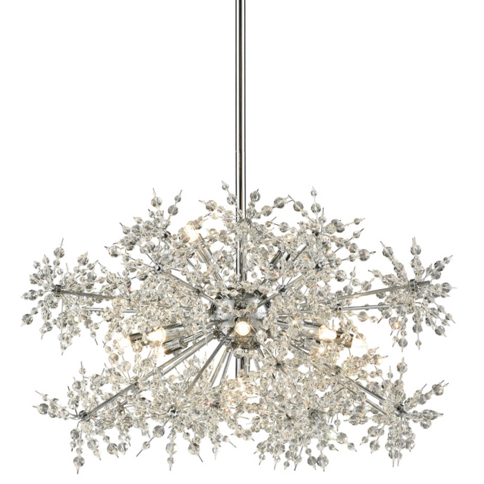 Silver Crystal Snowburst Chandelier