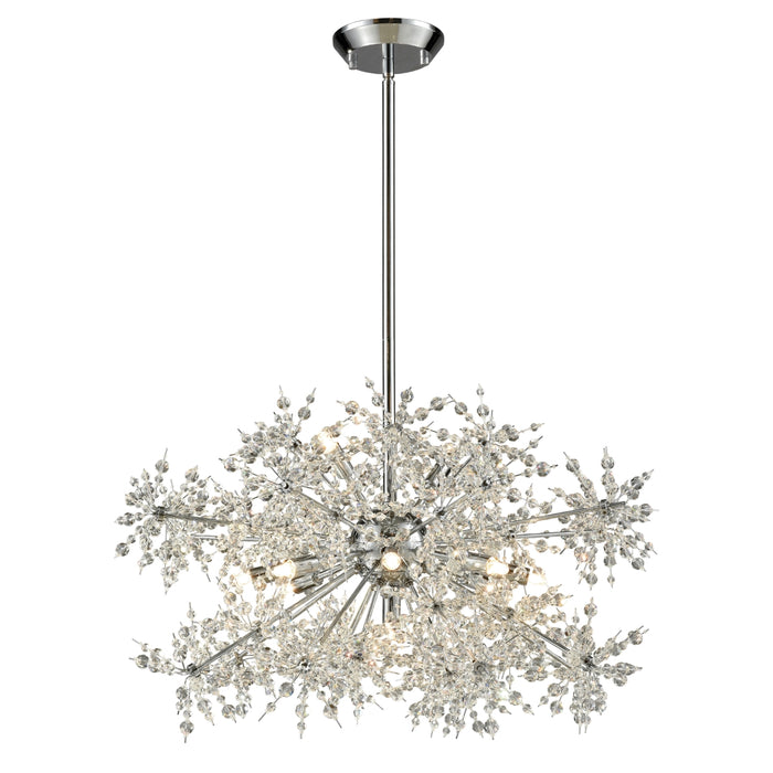 Silver Crystal Snowburst Chandelier