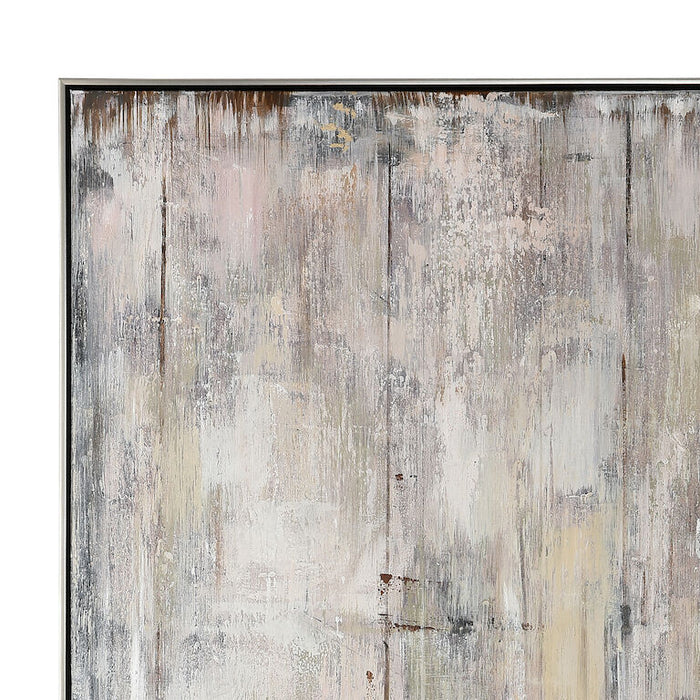 Abstract Grey and Raw Umber Wall Art