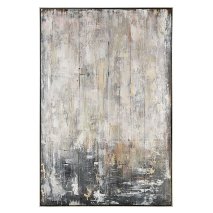 Abstract Grey and Raw Umber Wall Art