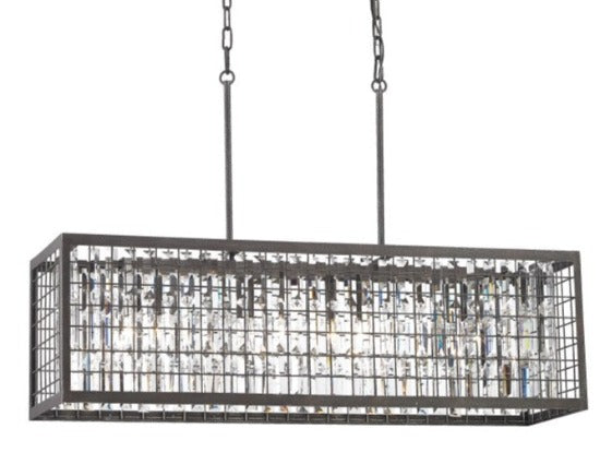 Crystal Prisms Silverdust Chandelier