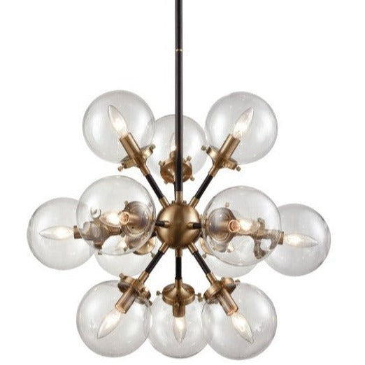 Midcentury Modern Sputnik Glass Globes Chandelier