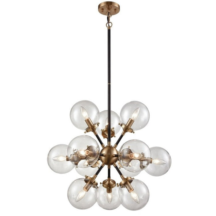 Midcentury Modern Sputnik Glass Globes Chandelier