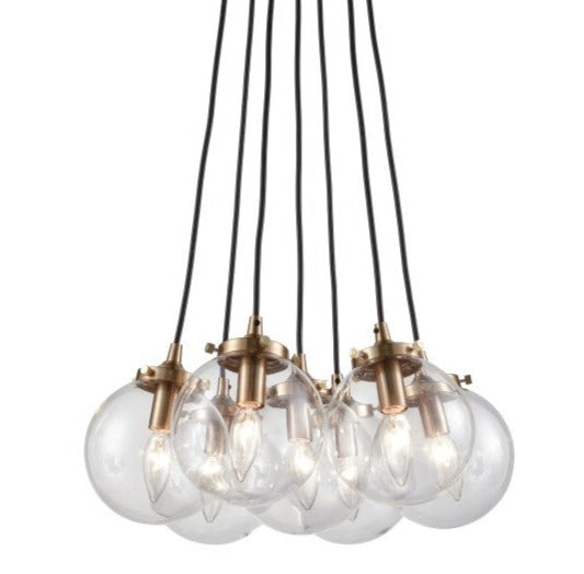 Midcentury Modern Glass Globes Chandelier